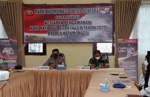 Jelang Idul Fitri 1443 H, Polres Kotamobagu Gelar Rakor Lintas Sektoral