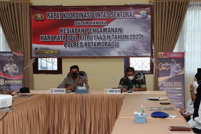 Jelang Idul Fitri 1443 H, Polres Kotamobagu Gelar Rakor Lintas Sektoral
