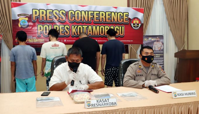 Miliki Ribuan Obat Berbahaya, 4 Tersangka Ditangkap Sat Renarkoba Polres Kotamobagu