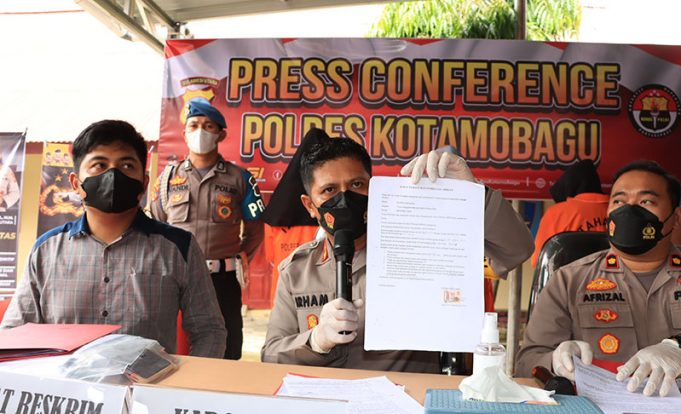Modus Arisan Online di Kotamobagu Terungkap Saat Press Conference, Para Pelaku Terancam 6 Tahun Penjara