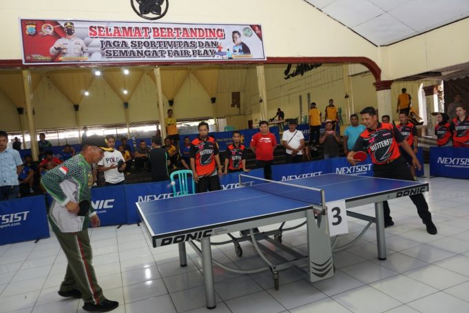 Kapolres Buka Secara Resmi Kejuaraan Tenis Meja Kapolres Cup Dalam Rangka Hari Bhayangkara Ke-76.