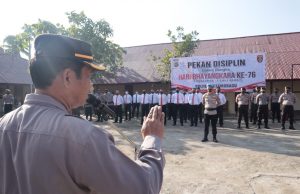 Jelang Hari Bhayangkara Ke-76 Polres Kotamobagu Gelar Pekan Disiplin.