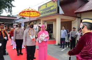 Polres Kotamobagu Gelar Farewell & Welcome Parade Kapolres Kotamobagu.