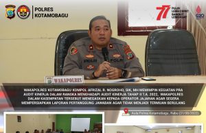 Wakapolres Pimpin Pra Audit Kinerja Dalam Rangka Menghadapi Audit Kinerja Tahap II T.A. 2022.