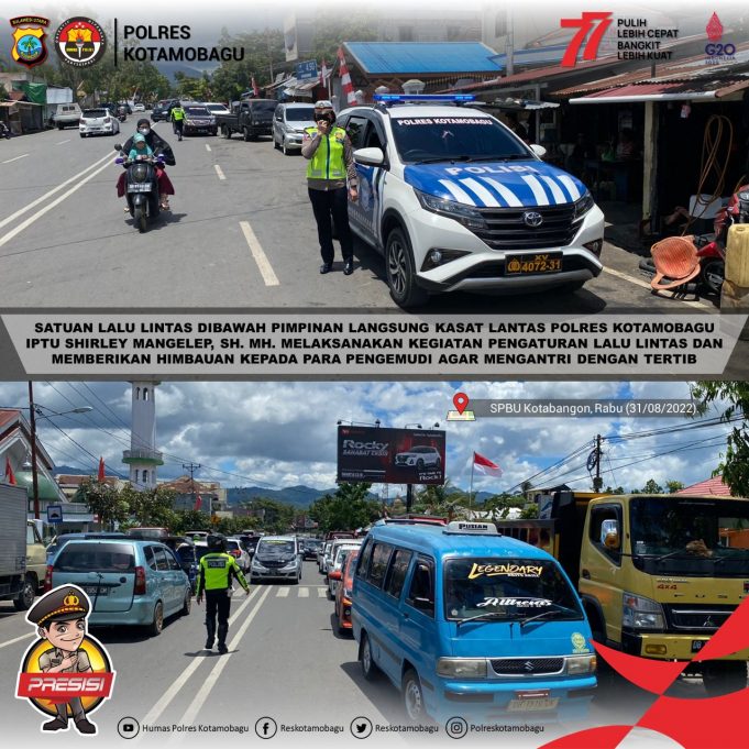 Cegah Terjadinya Antrian Kendaraan Di SPBU Kotobangon, Kasat Lantas Turut Ajak Warga Unduh Aplikasi MyPertamina