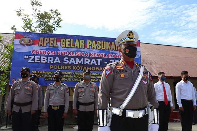 Operasi Zebra Samrat 2022 Dimulai, Kapolres Kotamobagu Pimpin Apel Gelar Pasukan