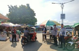 Polsek Kotamobagu Utara Gelar Kegiatan Strong Point di Pasar Rakyat Genggulang