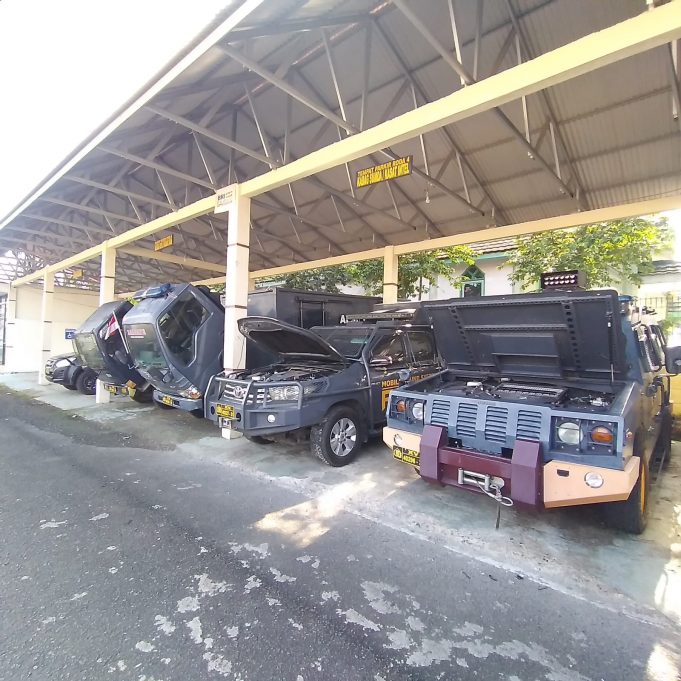Pengecekan Kendaraan Taktis (Rantis) Polres Kotamobagu