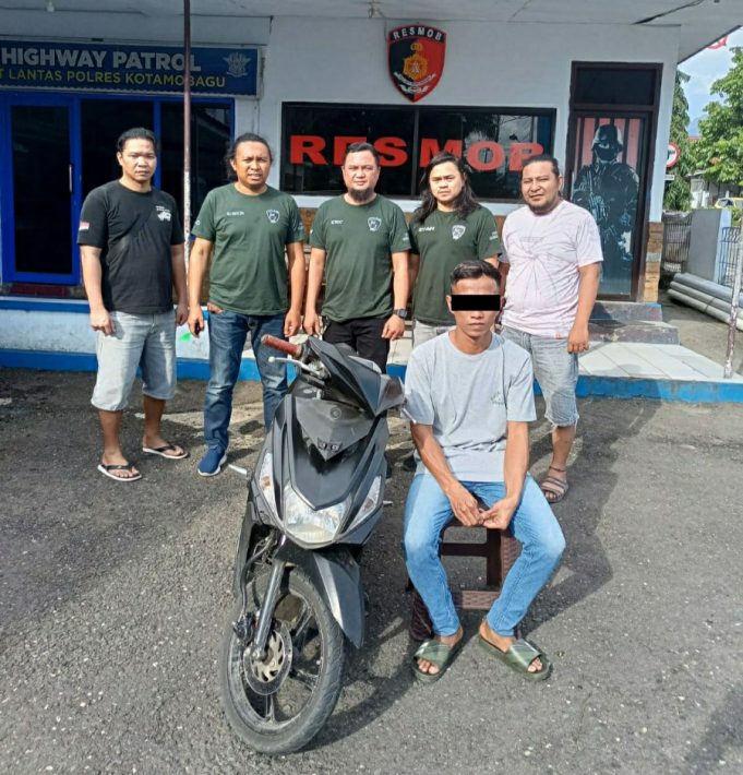 Pelaku Curanmor Didepan Kantor Finance Dibekuk Tim Resmob Polres Kotamobagu