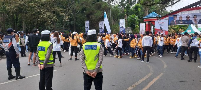 Jalan Sehat Yang di Selenggarakan BP3MI Mendapati Pengamanan Ketat Sat Lantas Polres Kotamobagu