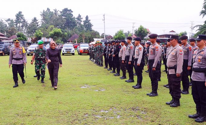 Jelang Pengamanan Nataru, Polres Kotamobagu Laksanakan Gelar Pasukan Operasi Lilin Samrat 2022