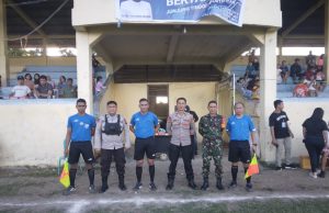 Kapolsek Kotamobagu Selatan Apresiasi Sepak Bola Karang Taruna Cup Ke-V Berlangsung Kondusif