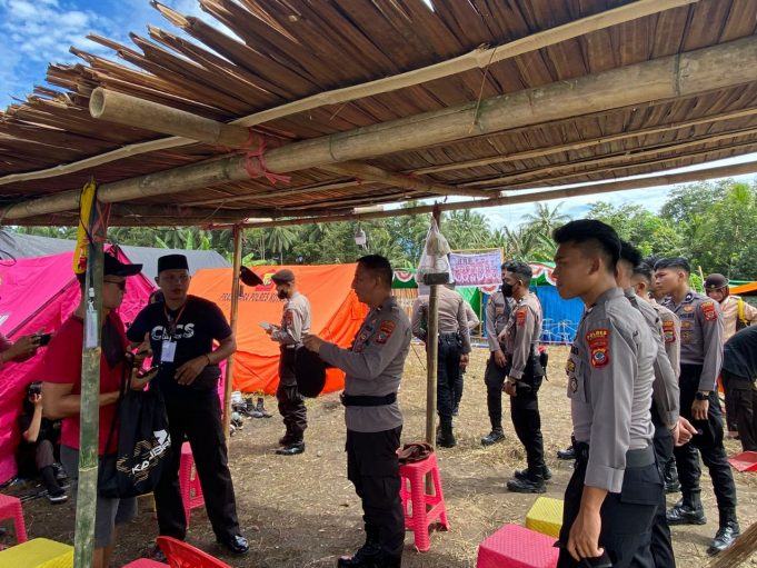 Samapta Polres Kotamobagu Melakukan Patroli di Perkemahan Bakti Pramuka