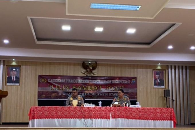 Kabag Ops & Kasat Lantas Polres Kotamobagu Ikuti Latpra Ops Lilin Samrat 2022