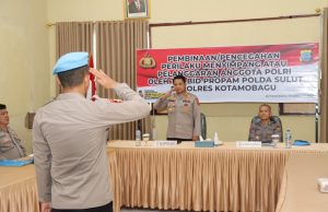 Bid Propam Polda Sulut Sosialisasikan Perkap Nomor 7 Tahun 2022 di Polres Kotamobagu
