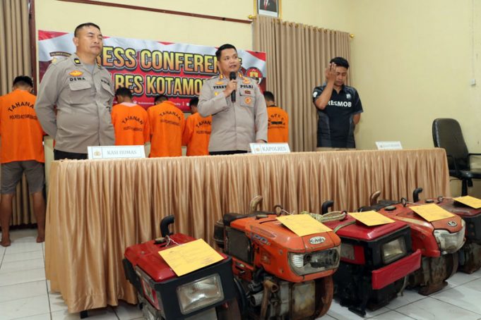 Komplotan Pencurian Mesin Traktor Berhasil Diungkap Sat Reskrim Polres Kotamobagu