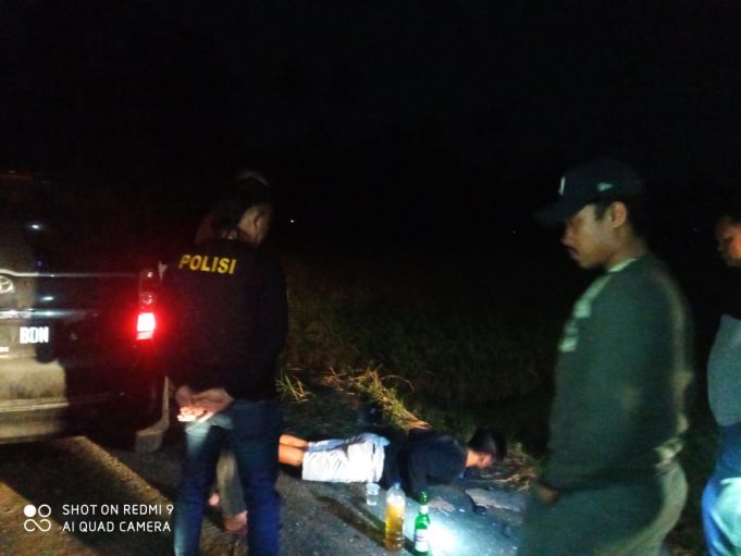 Sekelompok Pemuda di Bubarkan Tim Resmob Polres Kotamobagu Saat Pesta Miras