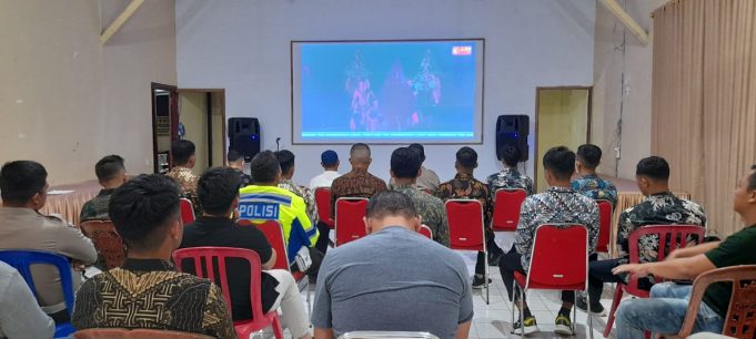 Hari Dharma Samudra TNI, Jajaran Polres Kotamobagu Ikuti Live Streaming “Pandawa Boyong”