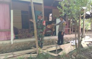 Cegah Aksi Massa Pengrusakan Rumah Tersangka JM, Bhabinkamtibmas & Babinsa Kompak Segera Datangi TKP