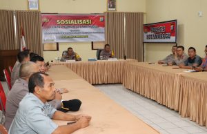 Polres Kotamobagu Laksanakan Sosialisasi Perpol Nomor 10 Tahun 2022 Tentang Pengamanan Kompetisi Olah Raga