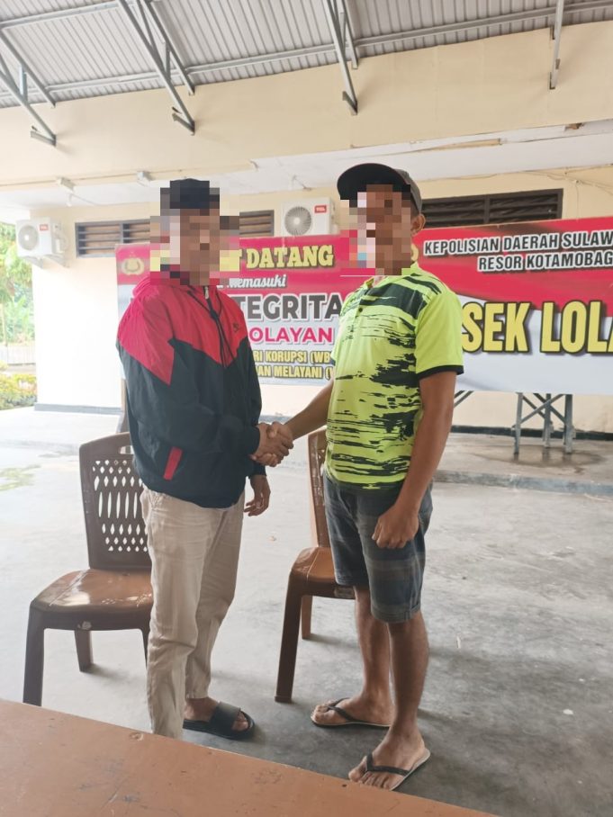 Disaksikan Bhabinkamtibmas, Dua Warga Tungoi II Sepakat Untuk Damai