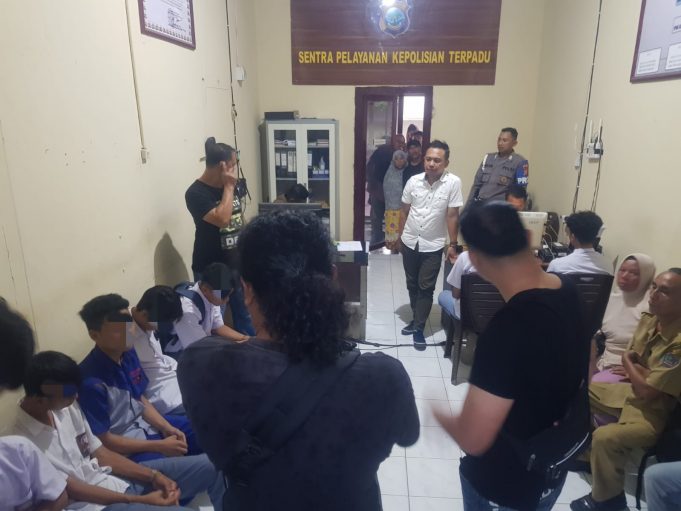 Respon Cepat!. Polsek Kotamobagu, Bhabinkamtibmas & Tim Resmob Amankan Sejumlah Pelaku Tawuran Antar Pelajar