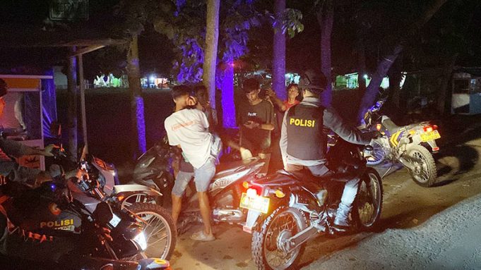 Patroli Samapta Polres Kotamobagu Tindak Pengendara Sepeda Motor Knalpot Bising