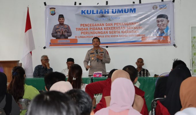 Kapolres Kotamobagu Berikan Kuliah Umum & Buka Puasa Bersama di Kampus STIE Widya Darma