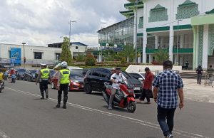 Masuki Ramadhan Ke-23, Sat Lantas Polres Kotamobagu Giatkan Pengamanan Pelaksanaan Sholat Jumat