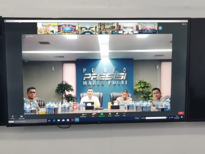 Polres Kotamobagu Ikuti Anev Vicon Program Quick Wins Untuk Peningkatan Pelayanan Publik