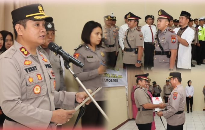 Sertijab Kapolsek Lolayan, Ini Pesan Kapolres Kotamobagu Kepada Pejabat Lama dan Baru