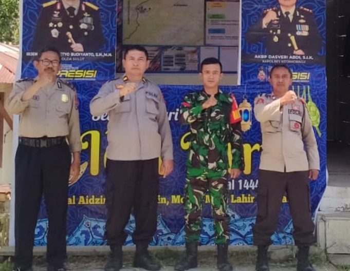 Sinergi TNI-Polri, Polres Kotamobagu dan Kodim 1303 Bolmong Amankan Kegiatan Pasca Lebaran
