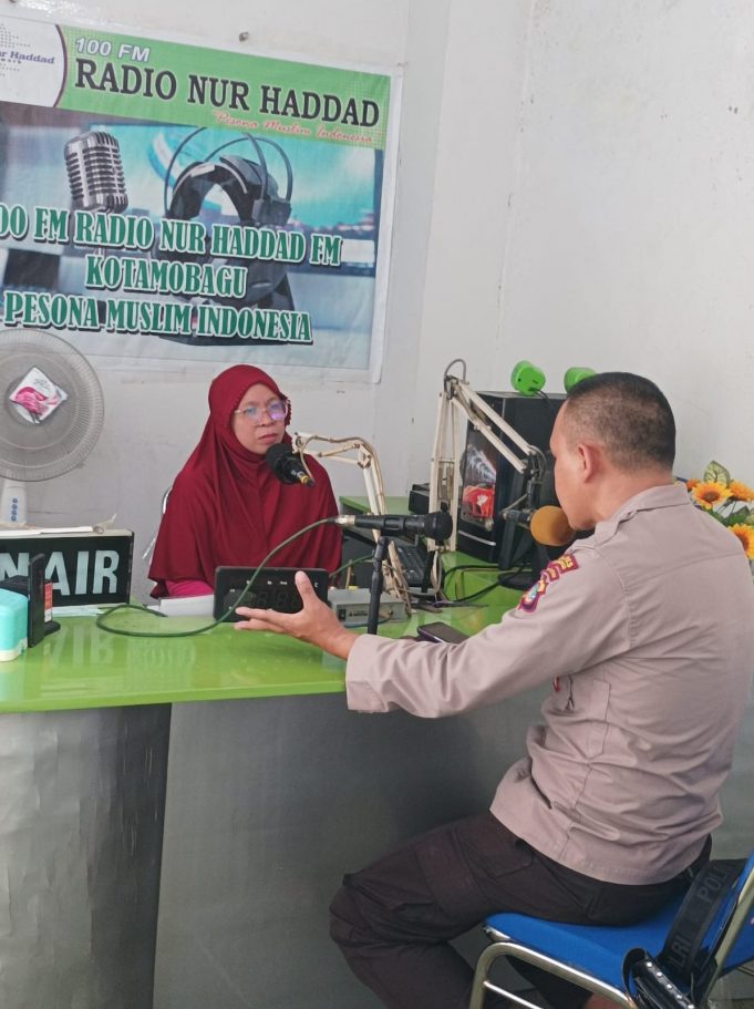 Lewat Radio Nurhadad Sat Binmas Polres Kotamobagu Tingkatkan Himbauan Kamtibmas Selama Ramadhan
