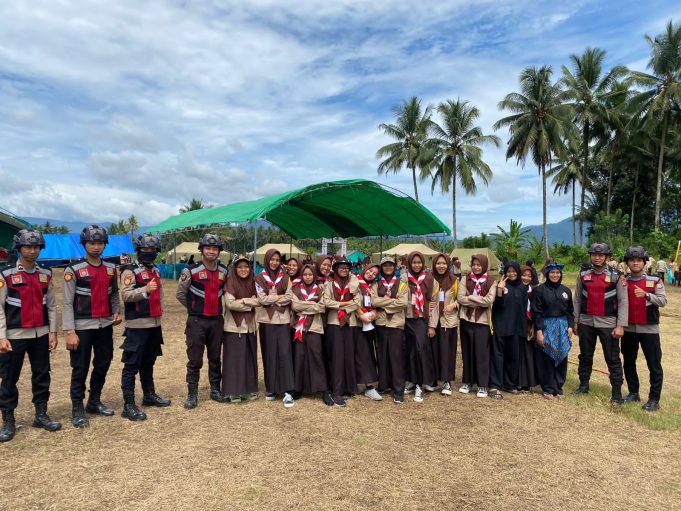 Kapolsek Kotamobagu Lakukan Pengamanan Perkemahan & Wisuda Santri Pondok Pesantren Assalaam Manado