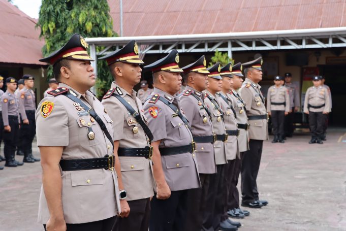 Kapolres Pimpin Upacara Sertijab Wakapolres dan Sejumlah Pejabat Utama di Lingkup Polres Kotamobagu
