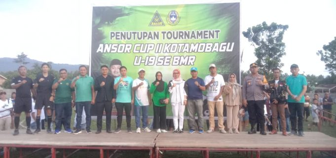 Personil Polres Kotamobagu Lakukan Pengamanan Final Sepak Bola Ansor Cup II