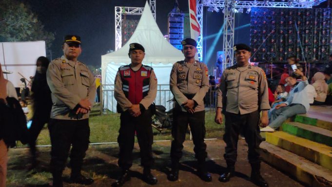 Polres Kotamobagu Turunkan 124 Personilnya Dalam Pengamanan Konser kemerdekaan RI ke 78