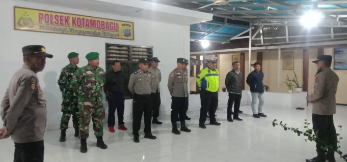 Jaga Kamtibmas, Polsek Kotamobagu Bersama Koramil 1303/01 BM Lakukan Patroli Gabungan