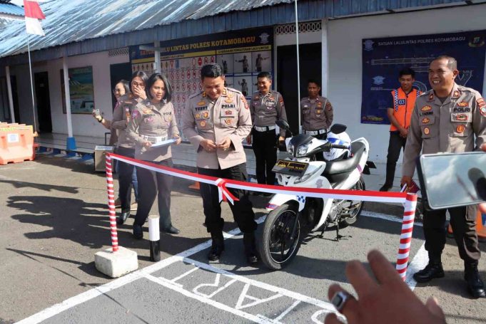 Kapolres Kotamobagu Launching Lapangan Uji SIM C Baru Mengikuti Arahan Kapolri Berbentuk Huruf “S”