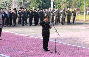 Semarakkan Peringatan HUT RI Ke-78. Dihadiri Seluruh Forkopimda, Kapolres Kotamobagu Memimpin Upacara Ziarah Nasional