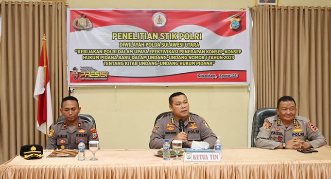 Sambangi Polres Kotamobagu, STIK Lemdiklat Polri Lakukan Penelitian Terkait KUHP Yang Baru