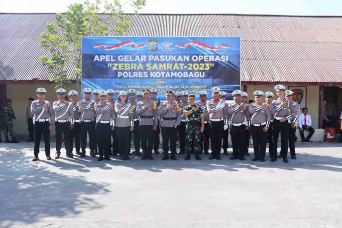 Polres Kotamobagu Gelar Operasi Zebra 2023 dengan Tema “Cipta Kondisi KAMSELTIBCARLANTAS yang Kondusif Menuju Pemilu Damai 2024”