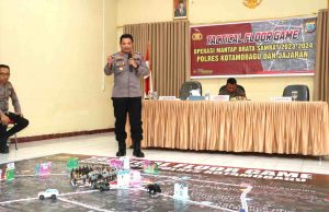Kapolres Kotamobagu Memimpin Kegiatan Tactical Floor Game (TFG) Untuk Kesiapan Menyongsong Pemilu 2023-2024