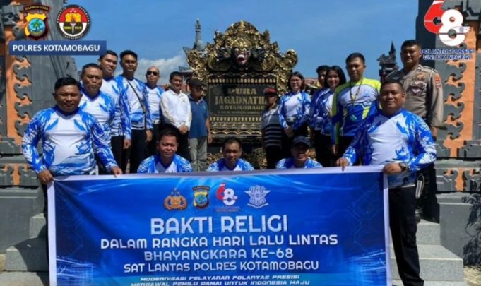 Semarak Peringatan Hari Lalu Lintas Bhayangkara Ke-68 Tahun 2023, Sat lantas Gelar Bakti Religi