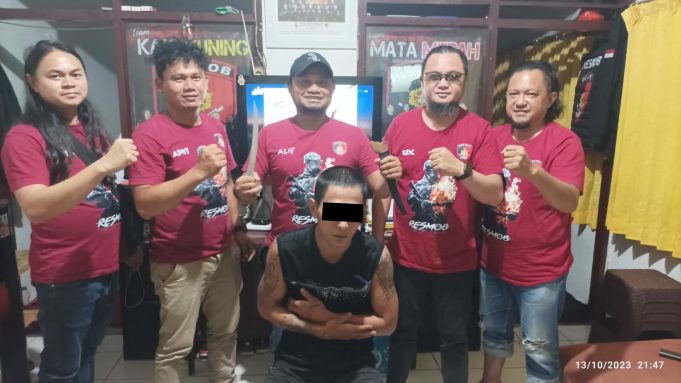 Operasi Pekat Samrat Polres Kotamobagu Amankan Pelaku Keributan Dengan Pisau Badik