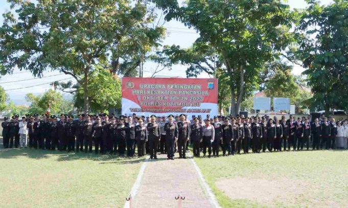 Dipimpin Langsung Kapolres, Seluruh Personil Polres Kotamobagu Gelar Upacara Peringatan Hari Kesaktian Pancasila