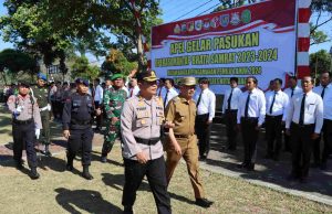 Kapolres Kotamobagu AKBP Dasveri Abdi SIK Memimpin Gelar Pasukan Operasi Mantap Brata 2023-2024