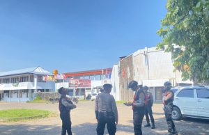Tim Ranmor R2 Samapta Tingkatkan Patroli Untuk Tingkatkan Keamanan di Kantor KPU Kota Kotamobagu