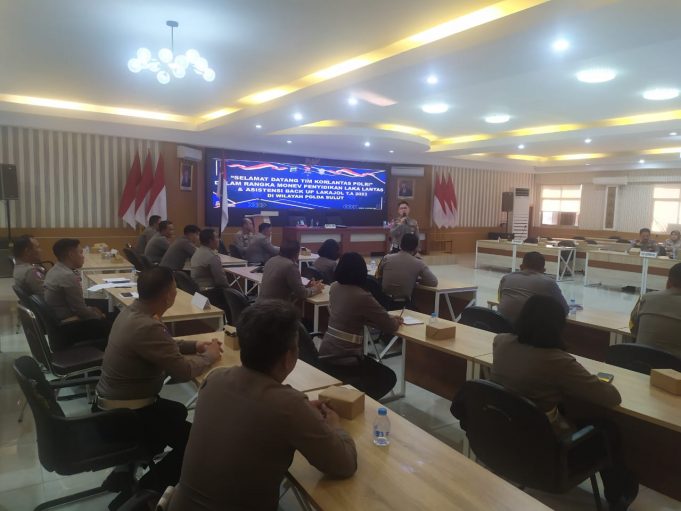 Unit Gakkum Lantas Polres Kotamobagu Ikuti Monev & Asistensi Back Up Laka Jol Korlantas Polri
