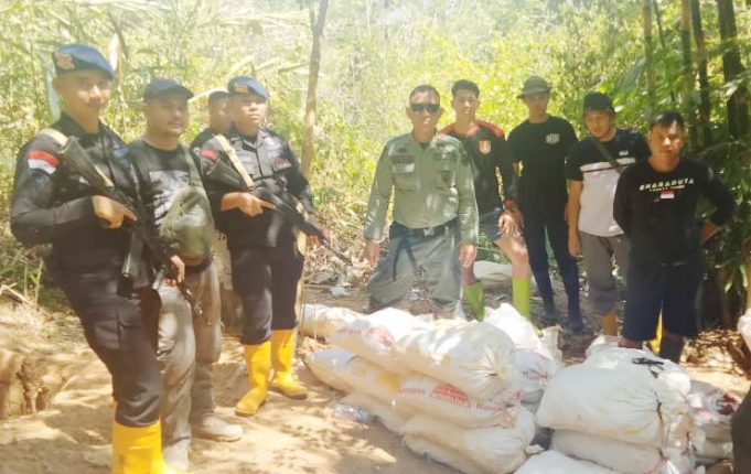 Patroli Gabungan Polres Kotamobagu Lakukan Penindakan Pertambangan Tanpa Ijin